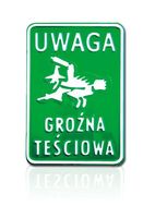 TABLICA 15*20CM UWAGA GROŹNA TEŚCIOWA - TAB M P24