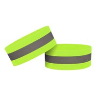 opaska odblaskowa na ramię rower do biegania rzep 4cm żółty