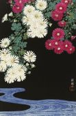 Plakat 56,6x86,4cm Chrysanthemums, Koson Japoński Vintage do Salonu