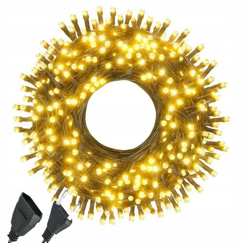 LAMPKI CHOINKOWE 500 LED BIAŁE CIEPŁE WEWNĘTRZNE ZEWNĘTRZNE ŚWIATEŁKA na Arena.pl