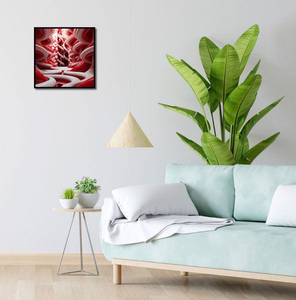 Plakat 40x40cm Czerwone Wiry zdjęcie 4