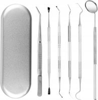 ZESTAW NARZĘDZI STOMATOLOGICZNYCH DENTYSTYCZNY LUSTERKO ZGŁĘBNIK 6szt