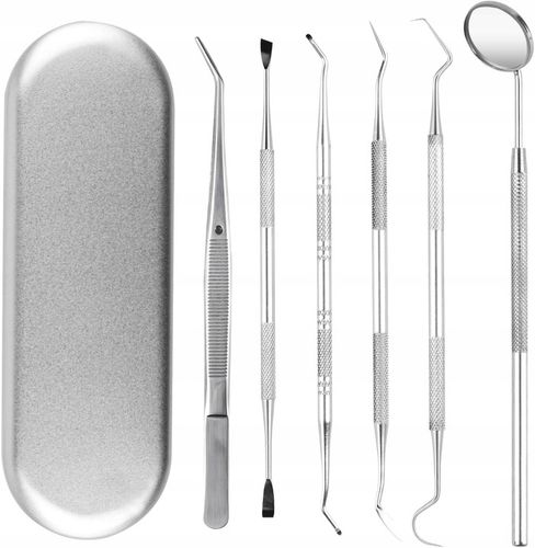 ZESTAW NARZĘDZI STOMATOLOGICZNYCH DENTYSTYCZNY LUSTERKO ZGŁĘBNIK 6szt na Arena.pl
