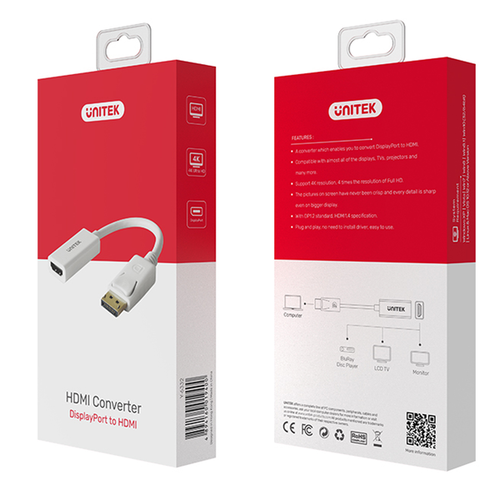 Unitek Y-6332 adapter DisplayPort-HDMI 4K na Arena.pl