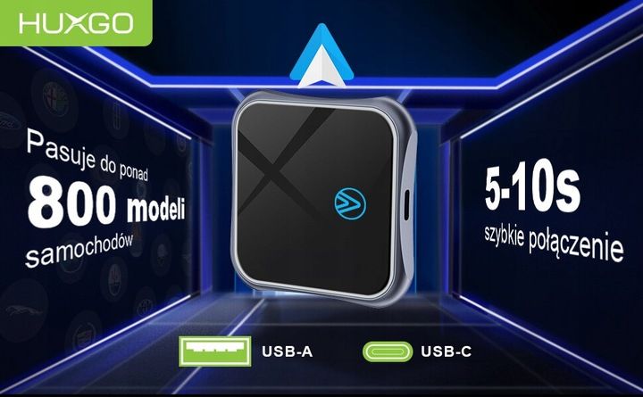 HUXGO bezprzewodowy adapter samochodowy do Android Auto zdjęcie 5