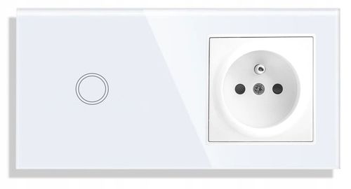 GNIAZDO GNIAZDKO SZKLANE Z BOLCEM Z WŁĄCZNIKIEM POJEDYNCZYM BIAŁE na Arena.pl