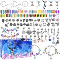 ZESTAW DO ROBIENIA BIŻUTERII XXL BRANSOLETEK NASZYJNIKÓW CHARMSY DIY 107 EL