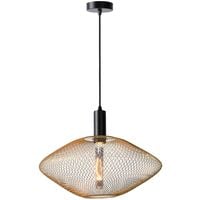 Industrialna LAMPA wisząca MESH 21423/45/02 Lucide loftowa OPRAWA metalowy ZWIS druciany złoty