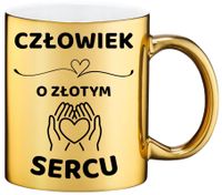 Złoty kubek z dedykacją elegancki prezent na każdą okazję