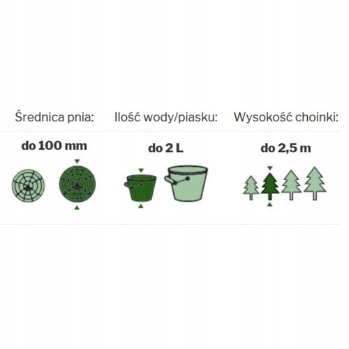 Stojak choinkowy Okrągły duży do 2,5m z odżywką do choinek ciętych Podstawa na Arena.pl