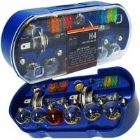 ZESTAW ZASOBNIK KOMPLET ŻARÓWEK ZAPASOWYCH 2x H4 12V + BEZPIECZNIKI 30 ELEM