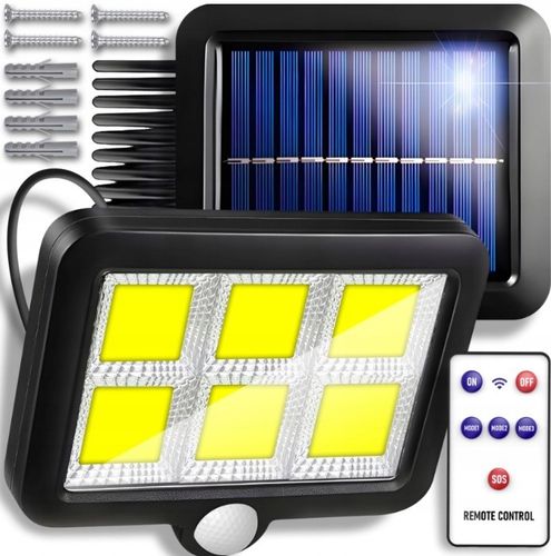 LAMPA SOLARNA 120 COB LED KABEL 5M LS2 na Arena.pl