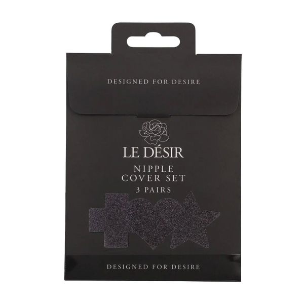 Nipple Cover Set - Cross Star Heart - Black zdjęcie 5
