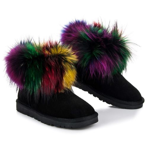 Skórzane mukluki multicolor r.37 na Arena.pl