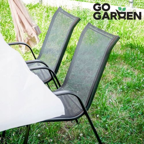 MEBLE OGRODOWE ZESTAW MEBLI OGRODOWYCH KOMPLET METALOWE 2 KRZESŁO SOFA STÓŁ na Arena.pl