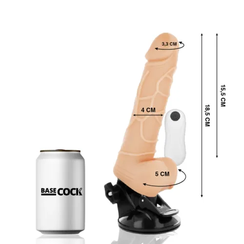 basecock model 18.5 cm - wibrator sterowany pilotem, elastyczny tpe na Arena.pl