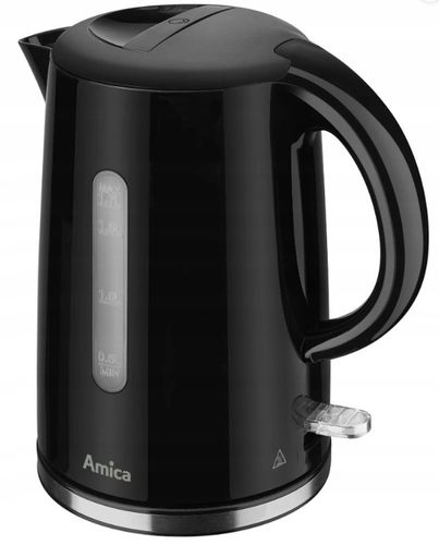 CZAJNIK ELEKTRYCZNY AMICA KF1002 CZARNY 1,7L 2200W FILTR ANTYWAPIENNY STRIX na Arena.pl
