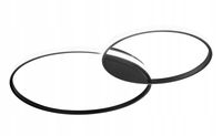 Nowoczesna Czarna Lampa Sufitowa Wobak Oxygen Large LED PLAFON ring 89cm