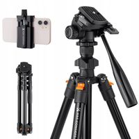 Statyw K&F CONCEPT K234A0 + głowica 3D + uchwyt na telefon