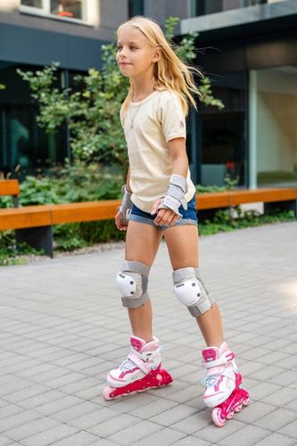 Rolki Regulowane RAVEN Lia Pink 30-33 Kółko LED na Arena.pl