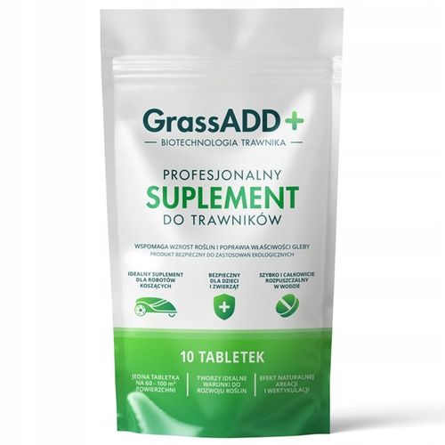 TABLETKI do TRAWNIKA HUMUS bakterie glebowe GrassADD+ do ROBOTA koszącego na Arena.pl