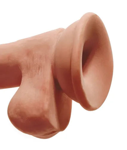 king cock plus triple density model z przyssawką 17 cm ciemny brąz na Arena.pl