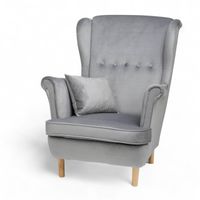 Szary Fotel Uszak + Poduszka GRATIS