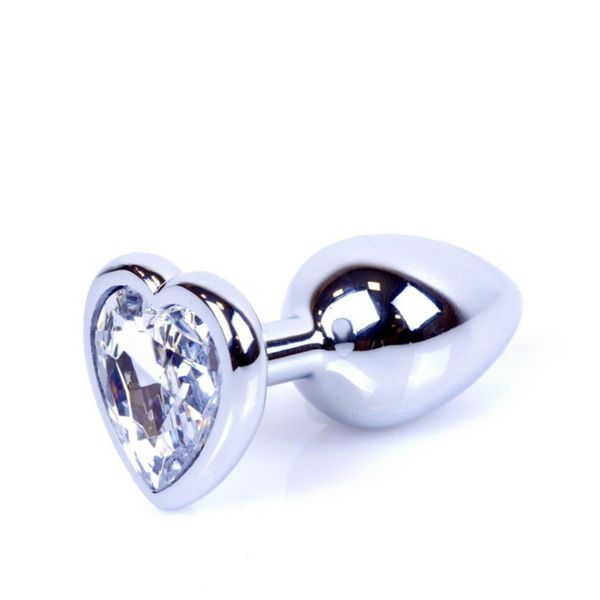 Plug-Jewellery Silver Heart Plug- Clear zdjęcie 10