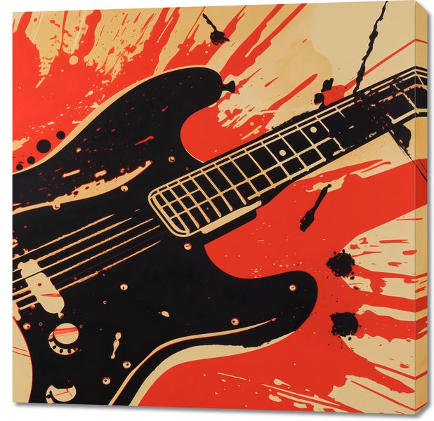 Obraz 90x90cm Gitara Elektryczna zdjęcie 1