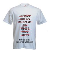 śmieszna KOSZULKA t-shirt na wieczór KAWALERSKI