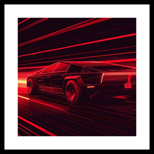 Plakat 40x40cm Prędkość w Czerwonym Neonie na Arena.pl
