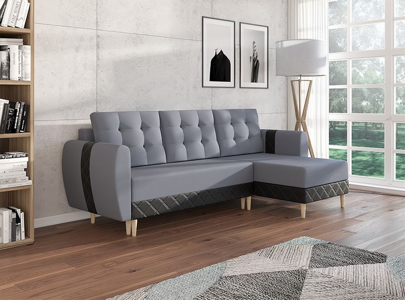 Narożnik rozkładany skandynawski PONO rogówka do salonu spanie zdjęcie 5