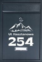 Skrzynka na listy pocztowa ADRES NUMER DOMU NAPIS NADRUK UV różne wzory