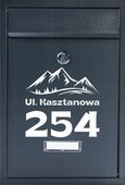 Skrzynka na listy pocztowa ADRES NUMER DOMU NAPIS NADRUK UV różne wzory