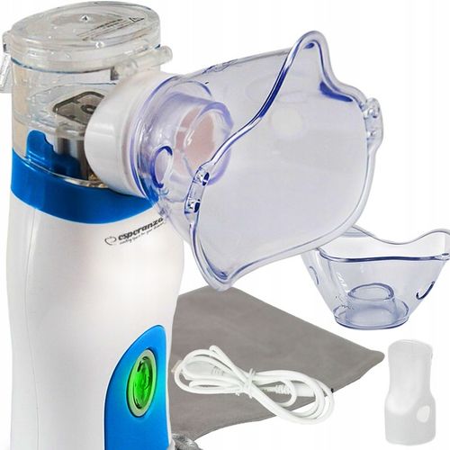 INHALATOR PRZENOŚNY NEBULIZATOR SIATECZKOWY CICHY + Maski + Etui na Arena.pl