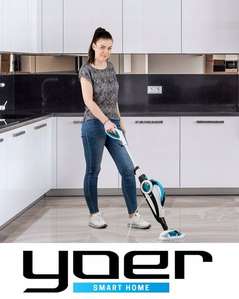18w1 Mop parowy Myjka parowa Yoer 2100W FILTR +Dozownik płynu +21 ELEMENTÓW zdjęcie 9
