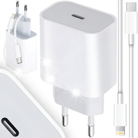 SZYBKA ŁADOWARKA DO IPHONE KOSTKA 20W + KABEL 1M / USB-C - IPHONE LIGHTING