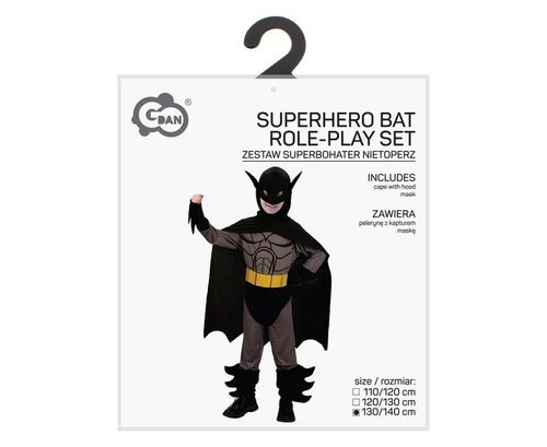 Strój przebranie dla dzieci Batman Nietoperz 130/140cm bal przebierańców na Arena.pl