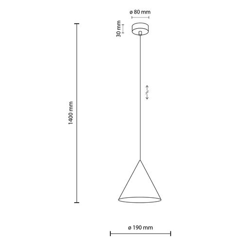 lampa wisząca cono black 10058 tk lighting na Arena.pl