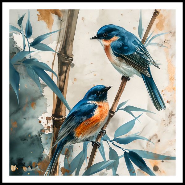 Plakat 70x70cm Trzy Ptaki zdjęcie 3