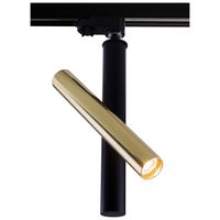 Sufitowa lampa 3-fazowa AKADI 0137 metalowa tuba podłużna czarna złota