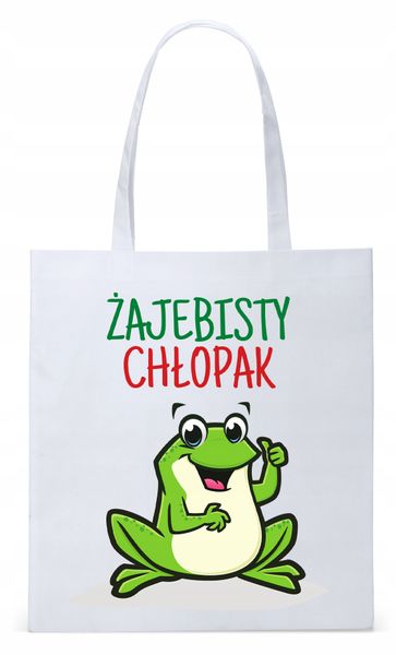 Dla Chłopaka Męża Prezent Torba Eco Biała Shopper Z Nadrukiem Ze Zdjęciem zdjęcie 1