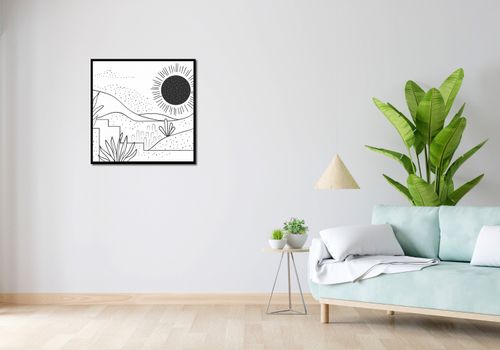 Plakat 70x70cm Linearny Pejzaż na Arena.pl