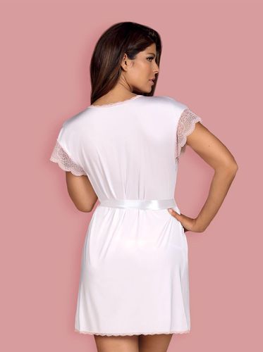 Bielizna-Girlly Peniuar Biały  S/M na Arena.pl