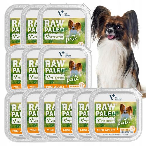 Mokra karma dla psów dorosłych małych ras indyk Raw Paleo Pate 12 x 150g na Arena.pl