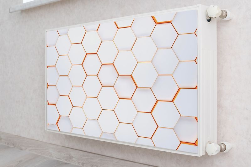 Mata MAGNETYCZNA Na Kaloryfer Heksagony Abstrakcja Efekt 3D 120cm x 60cm zdjęcie 4