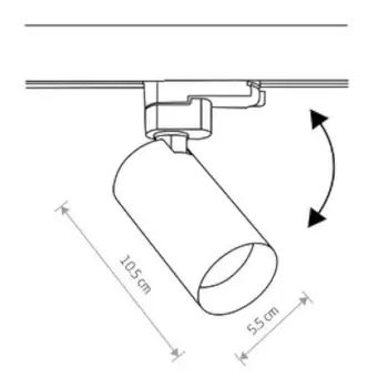 Regulowana lampa Ctls Mono 10238 do 3-faz. systemu biała złota zdjęcie 4
