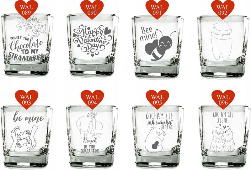 Szklanka do whisky VALENTINES prezent WALENTYNKI zdjęcie 5
