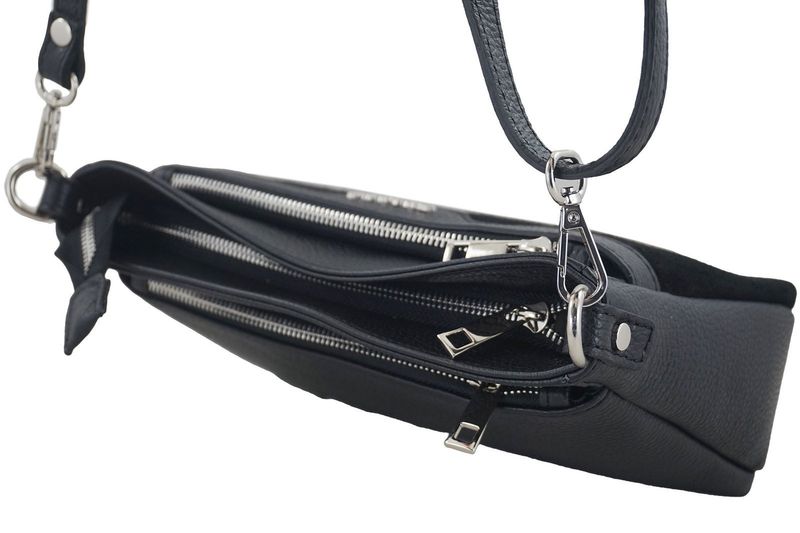 Wizytowa torebka damska skórzana - Bordowa zdjęcie 4