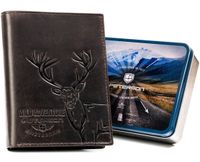 duży, pionowy portfel męski ze skóry naturalnej - peterson